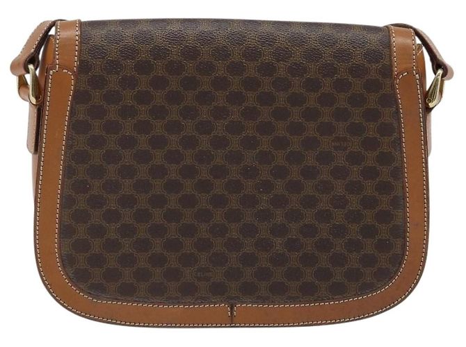 Céline Borsa a spalla in tela Macadam CELINE in pelle PVC marrone oro Auth bs34010 D'oro - vista 2