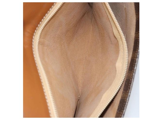 Céline Borsa a spalla in tela Macadam CELINE in pelle PVC marrone oro Auth bs34010 D'oro - vista 21
