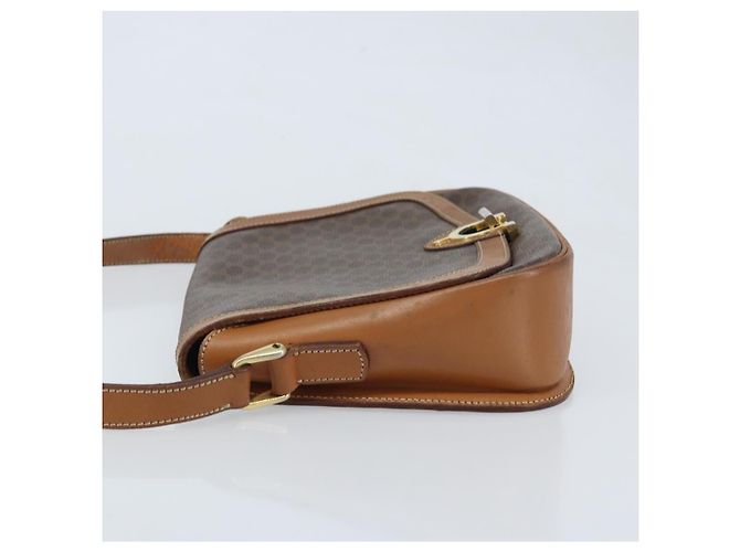 Céline Borsa a spalla in tela Macadam CELINE in pelle PVC marrone oro Auth bs34010 D'oro - vista 4