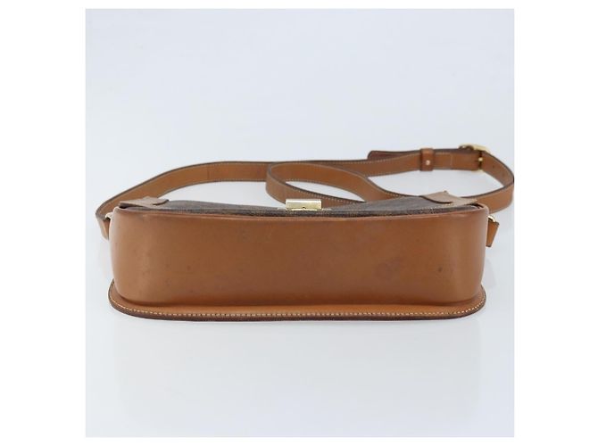 Céline Borsa a spalla in tela Macadam CELINE in pelle PVC marrone oro Auth bs34010 D'oro - vista 5