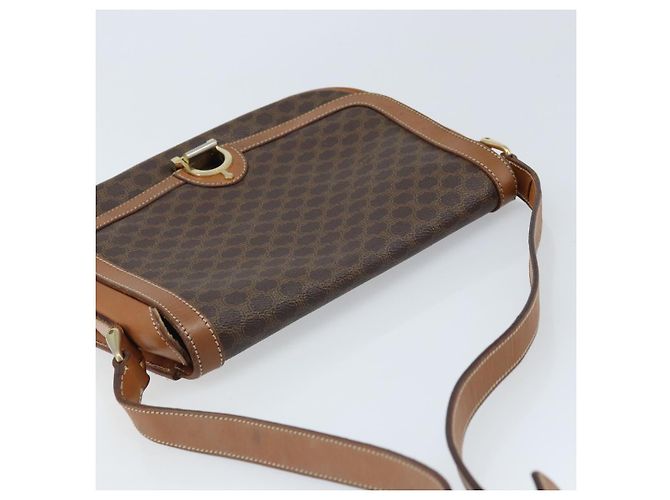 Céline Borsa a spalla in tela Macadam CELINE in pelle PVC marrone oro Auth bs34010 D'oro - vista 6