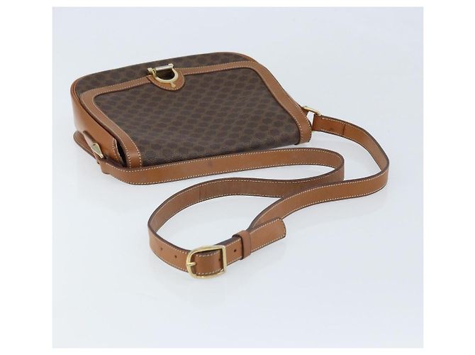 Céline Borsa a spalla in tela Macadam CELINE in pelle PVC marrone oro Auth bs34010 D'oro - vista 7