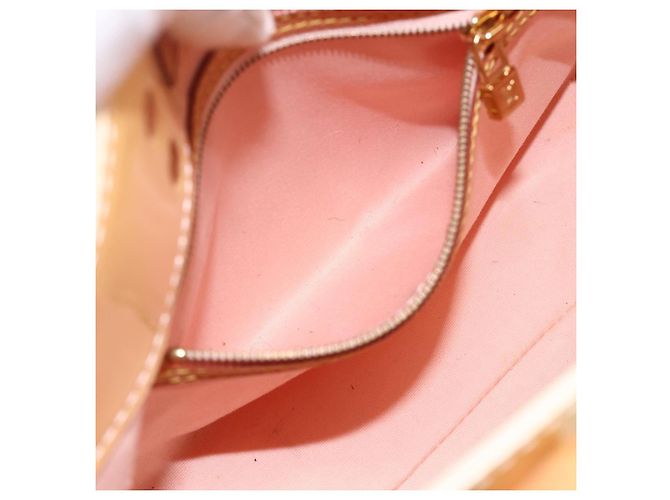 LOUIS VUITTON Borsa Reade PM Monogram Vernis Rosa Marshmallow M91306 Auth 174440 - vista 11