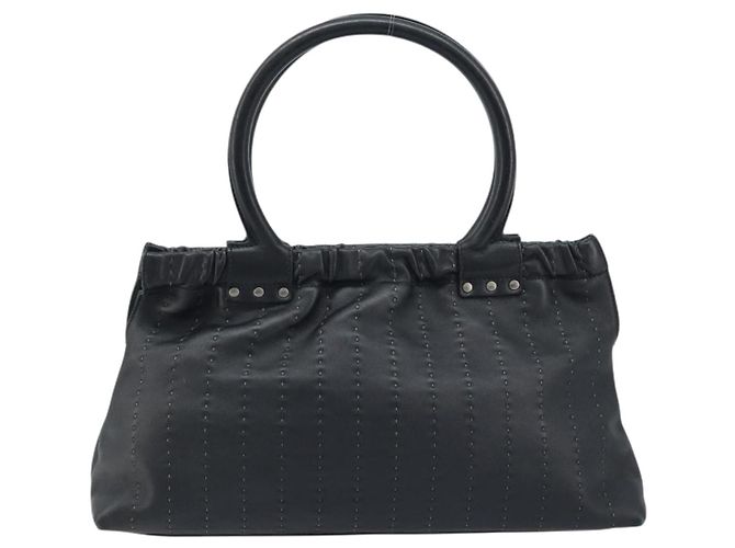 Borsa a mano Salvatore Ferragamo in pelle nera argento Auth ARZ140 Nero - vista 13