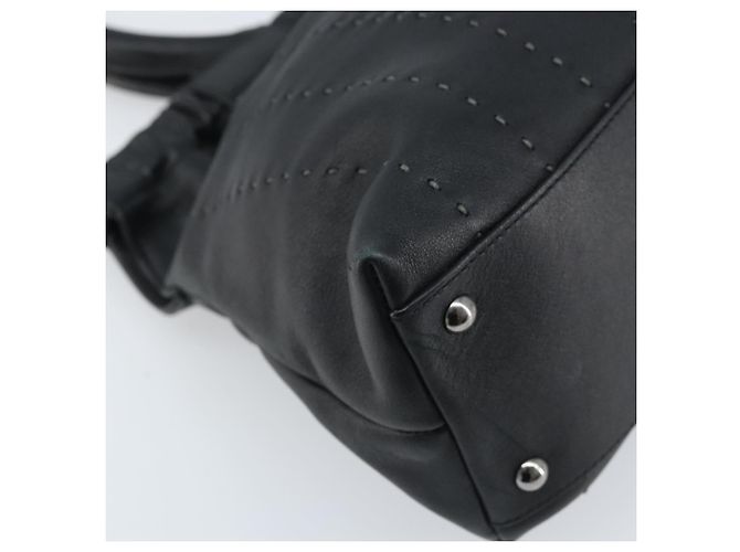 Borsa a mano Salvatore Ferragamo in pelle nera argento Auth ARZ140 Nero - vista 14
