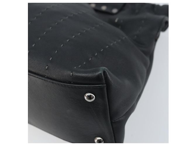 Borsa a mano Salvatore Ferragamo in pelle nera argento Auth ARZ140 Nero - vista 15