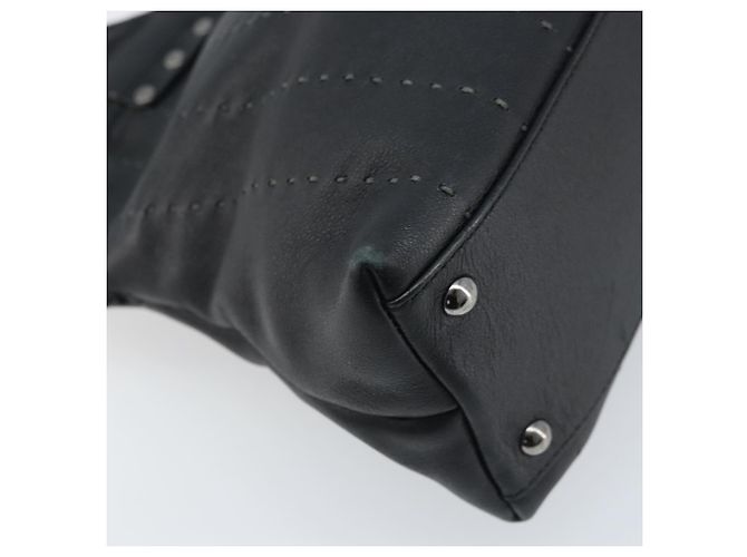 Borsa a mano Salvatore Ferragamo in pelle nera argento Auth ARZ140 Nero - vista 16