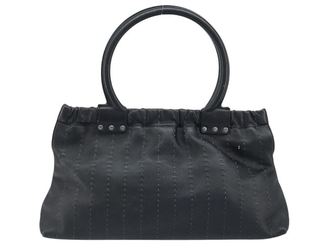 Borsa a mano Salvatore Ferragamo in pelle nera argento Auth ARZ140 Nero - vista 2