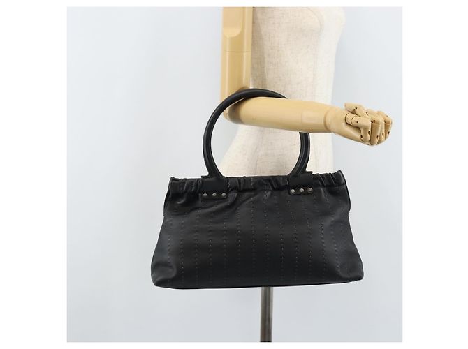 Borsa a mano Salvatore Ferragamo in pelle nera argento Auth ARZ140 Nero - vista 21