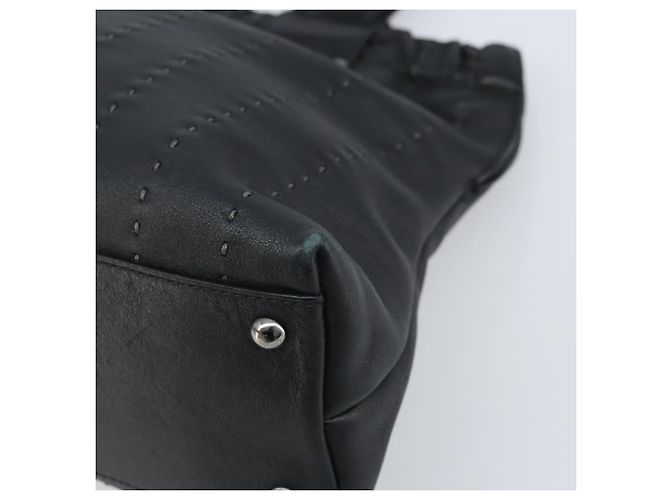 Borsa a mano Salvatore Ferragamo in pelle nera argento Auth ARZ140 Nero - vista 9