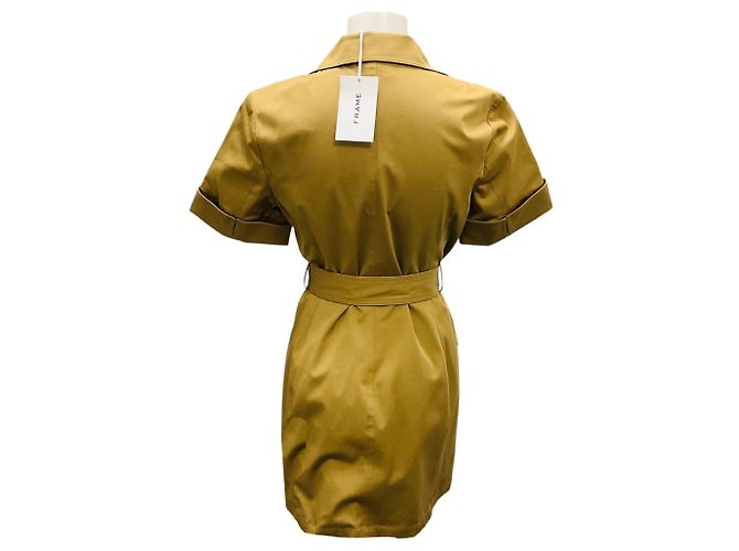 Frame Denim Robe utilitaire Tan Khaki avec ceinture Camel - vue 3