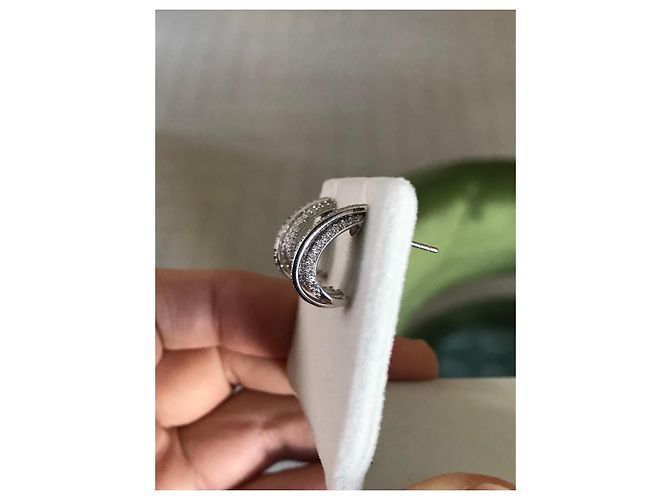 Autre Marque Diamant Ohrringe 1 Karat 18 Karat Weißgold - Ansicht 10