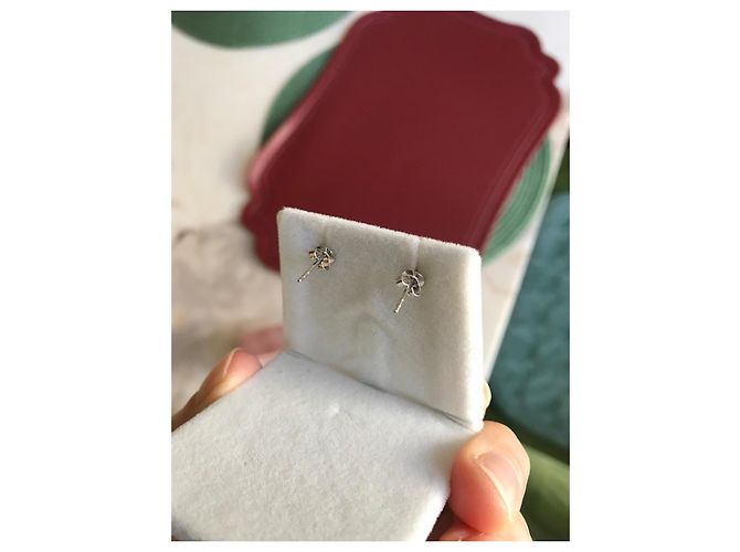 Autre Marque Diamant Ohrringe 1 Karat 18 Karat Weißgold - Ansicht 13