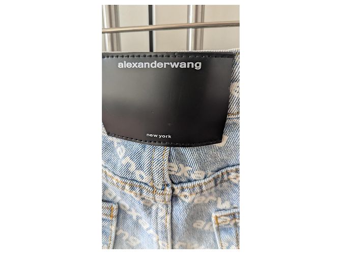 Pantaloncini Alexander Wang in cotone blu - vista 11