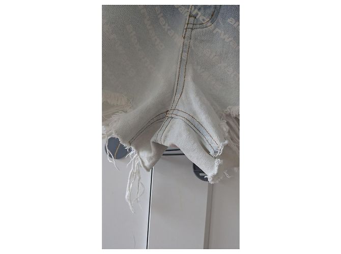 Pantaloncini Alexander Wang in cotone blu - vista 9