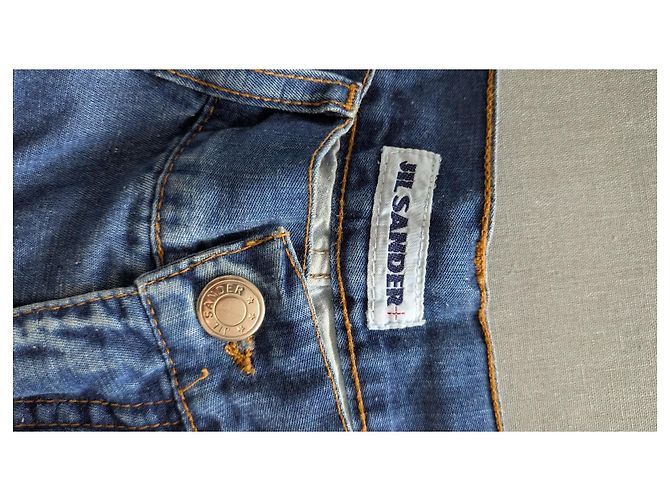 Pantalones Jil Sander de algodón azul - vista 8