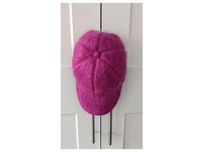 Cappellino Gucci in mohair rosa - vista 5