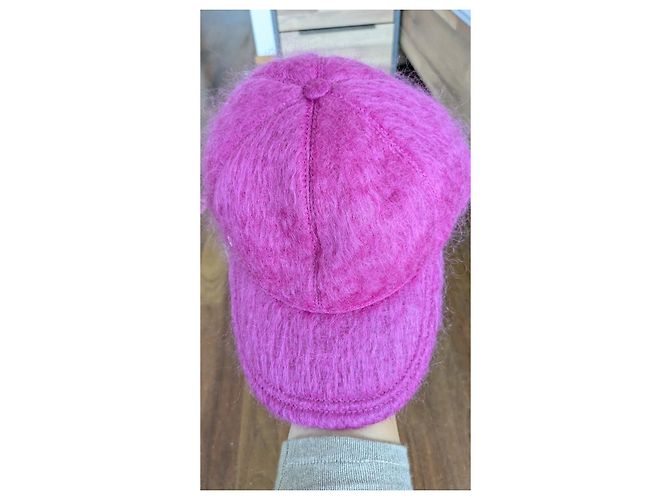 Cappellino Gucci in mohair rosa - vista 6