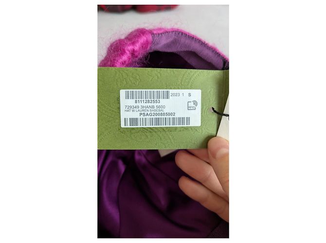 Cappellino Gucci in mohair rosa - vista 8