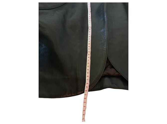 Sam Rone Cappotto Lungo in Angora Lana e Visone Marrone Scuro - vista 11