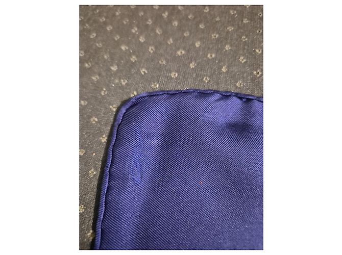 Sonderedition Hermès "AIR FRANCE" Ledoux 1962 Seepferdchen Garnele Blau Golden - Ansicht 4