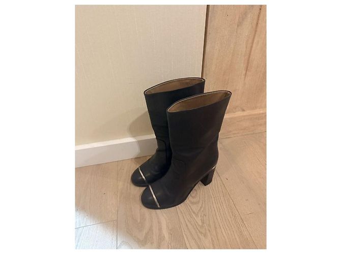Botas Chanel de piel negra Negro - vista 2