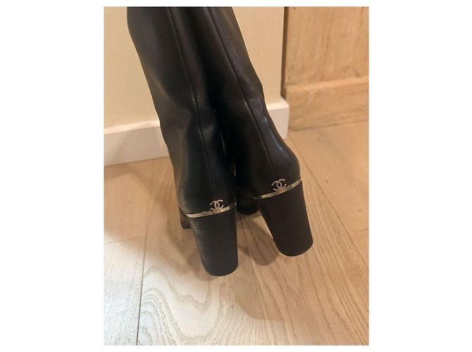 Botas Chanel de piel negra Negro - vista 4