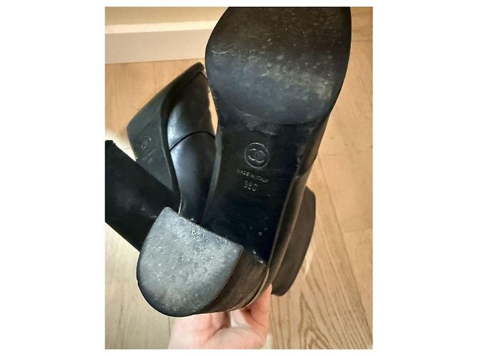 Botas Chanel de piel negra Negro - vista 6