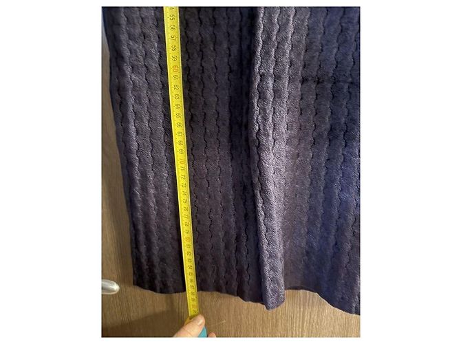 Chanel Runway Kleid Marineblau Viskose - Ansicht 5