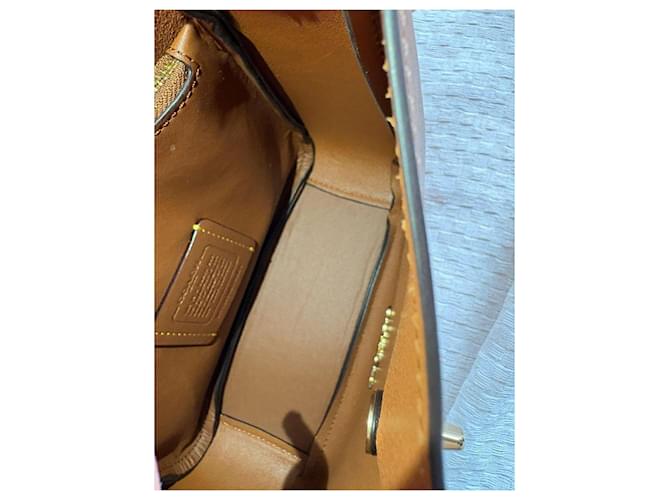 Borsa a secchiello Coach in pelle marrone - vista 11