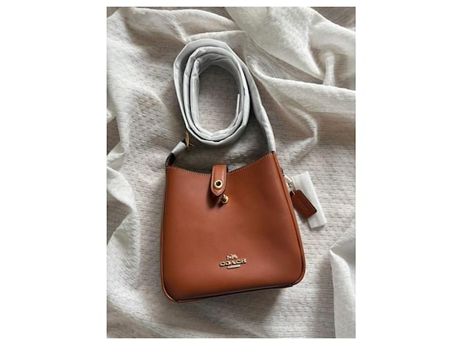 Borsa a secchiello Coach in pelle marrone - vista 2