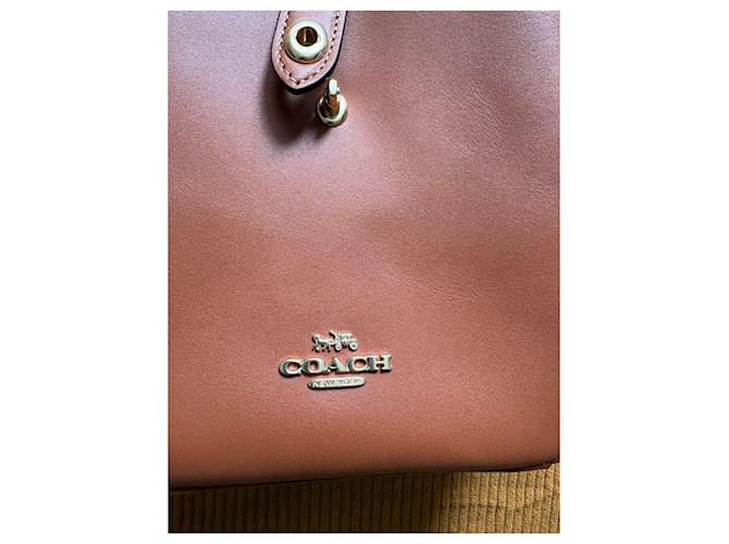 Borsa a secchiello Coach in pelle marrone - vista 3