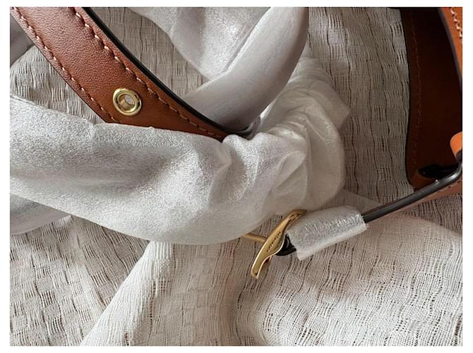 Borsa a secchiello Coach in pelle marrone - vista 5