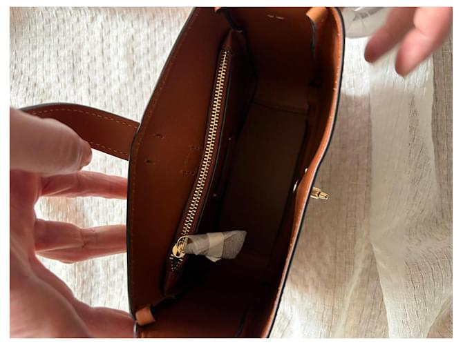 Borsa a secchiello Coach in pelle marrone - vista 8