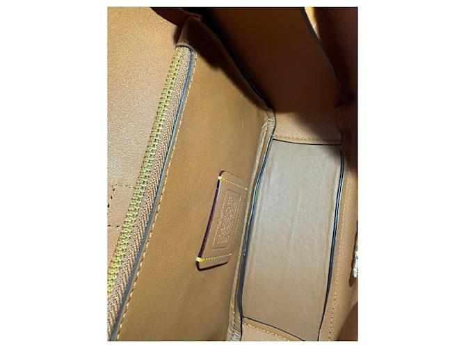 Borsa a secchiello Coach in pelle marrone - vista 9