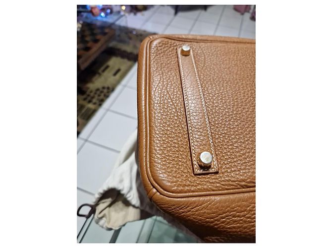 Hermès Kelly 35 cm Couleur Carmel Bijouterie dorée Camel - vue 7