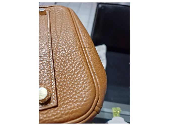 Hermès Kelly 35 cm Couleur Carmel Bijouterie dorée Camel - vue 8