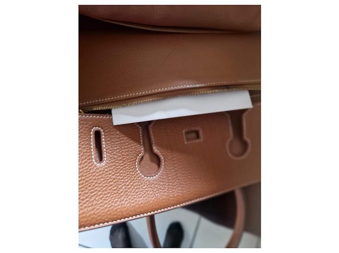 Hermès Kelly 35 cm Couleur Carmel Bijouterie dorée Camel - vue 9