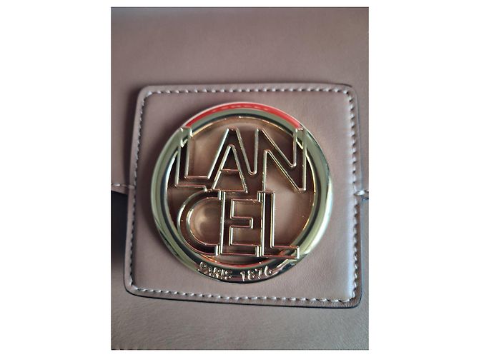 Borsa a spalla Lancel in pelle beige - vista 2
