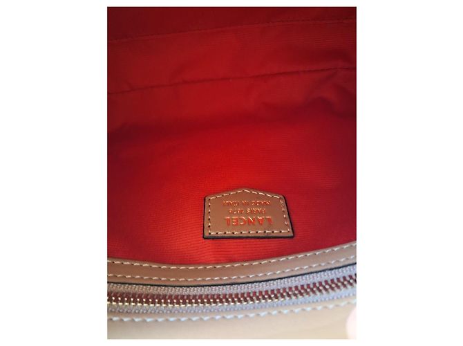 Borsa a spalla Lancel in pelle beige - vista 6