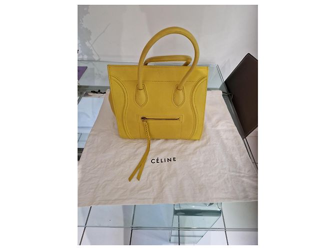 Céline Phantom em couro amarelo. Item usado em perfeito estado - vista 3