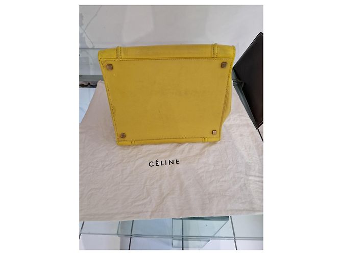 Céline Phantom em couro amarelo. Item usado em perfeito estado - vista 7