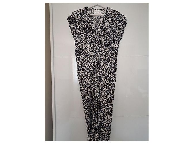 Isabel Marant Etoile Vestido Largo Estampado Marant Etoile Negro Blanco - vista 2