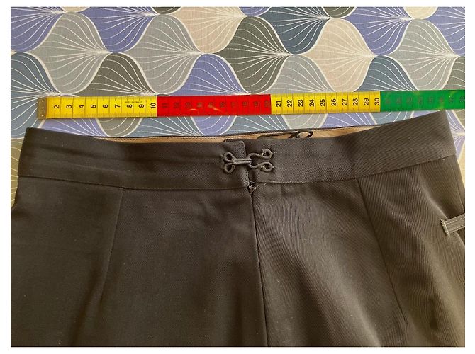 Falda recta de lana negra Jean Paul Gaultier Negro - vista 8
