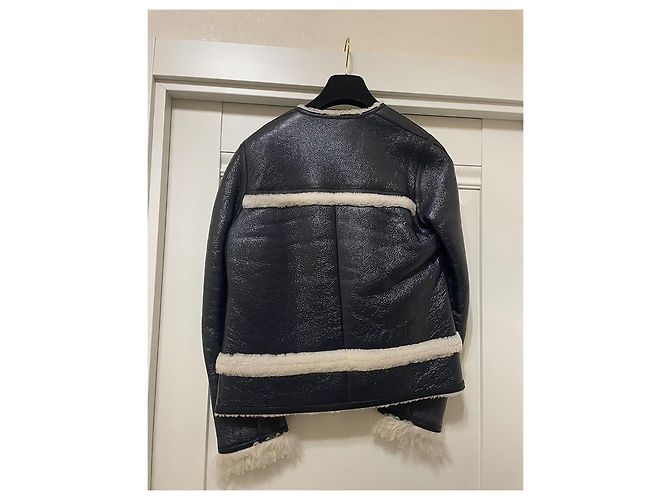 Abrigo de shearling Louis Vuitton azul marino talla 36 - vista 2