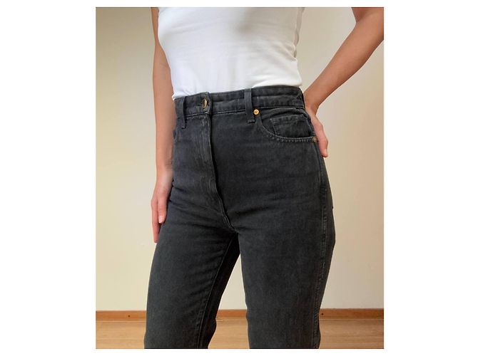 Jeans Khaite Neri in Cotone Nero - vista 11