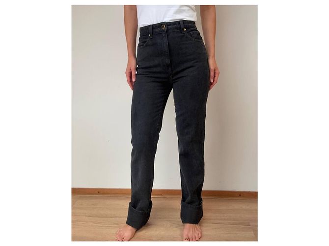 Jeans Khaite Neri in Cotone Nero - vista 8