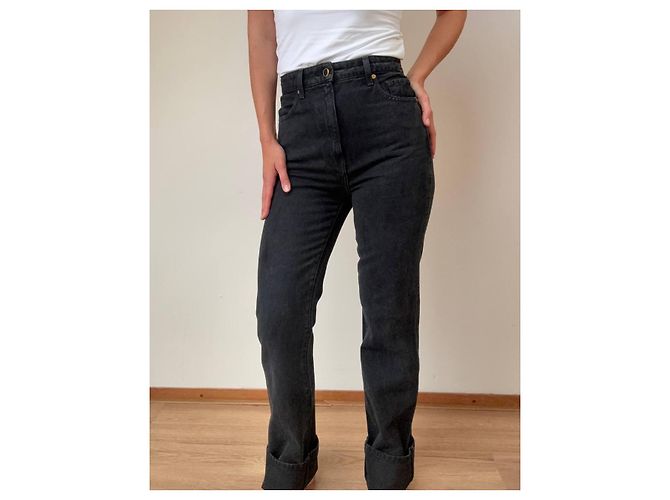 Jeans Khaite Neri in Cotone Nero - vista 9