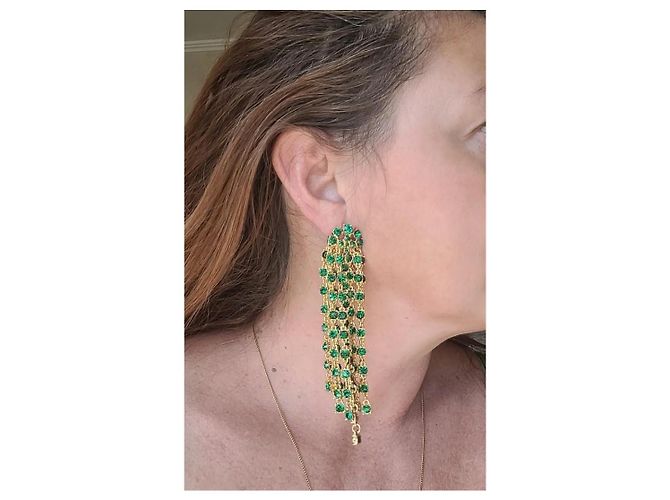 Orecchini Oscar de la Renta Verde - vista 2