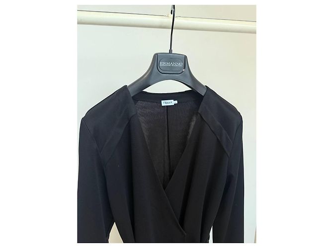Filippa K Wickelkleid schwarz aus Triacetat - Ansicht 7